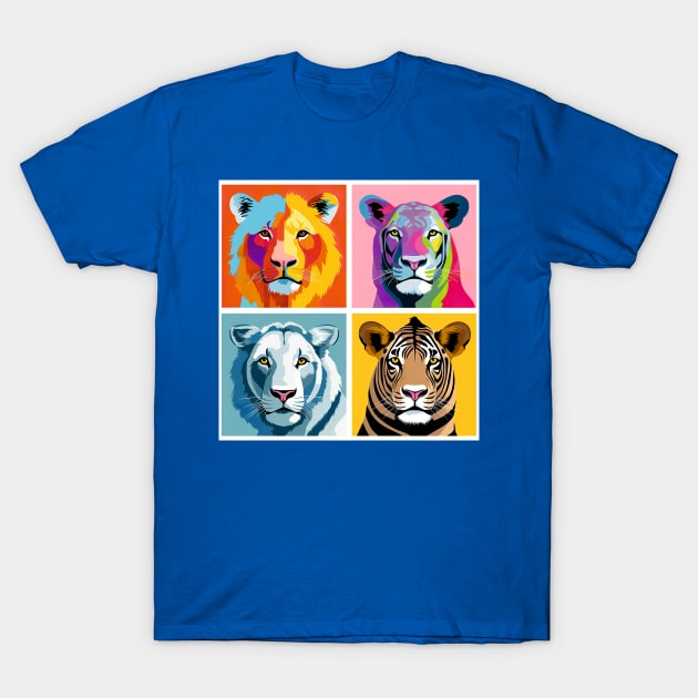 Big Cat Pop Art T-Shirt by Geminiartstudio